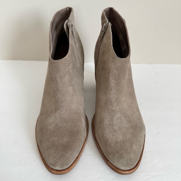 Jeffrey Campbell Laszlo Tan Taupe Suede Block heel Ankle Boots 11 - Picture 5 of 14